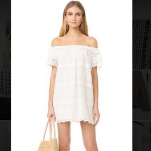 English Factory eyelet off shoulder dress XS